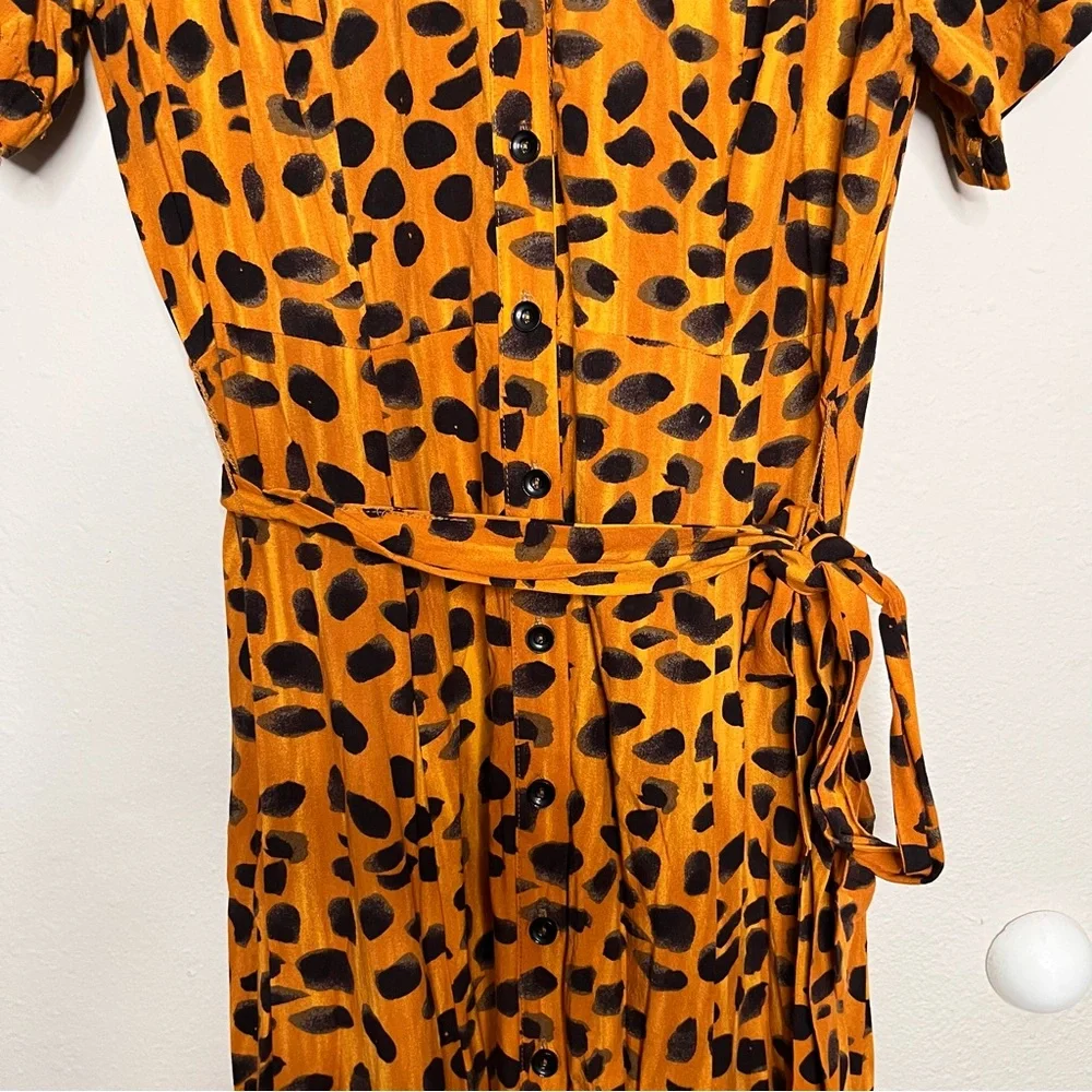ANTHROPOLOGIE Porridge Vianne Maxi Women's Dress Size 16W Cheetah Leopard Print - Picture 9 of 14